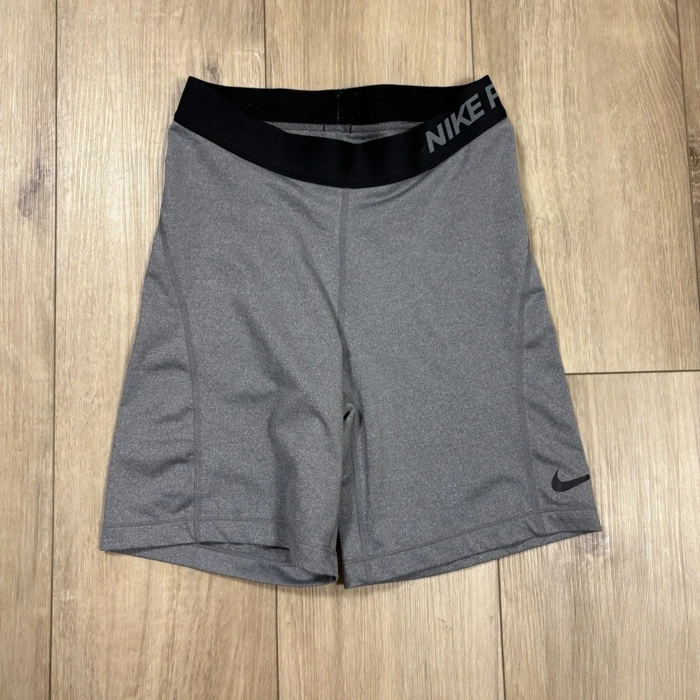 Nike Pro Dri-FIT Shorts Womens Small Gray‎ Compression Training Gym 6